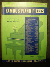 Everybody's Favorite FAMOUS PIANO PIECES 90 Sheet Music 1952 61 Pieces, 160 p