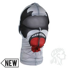 Red, Black  White Rocker Design Nylon Balaclava Ninja Swat Face Mask Liner