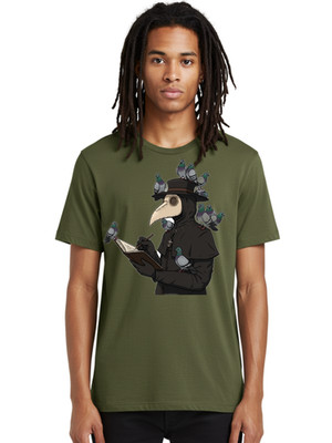 Plague-Doctor-4 Mens Graphic Tee, 100% Cotton, Casual Summer Wear