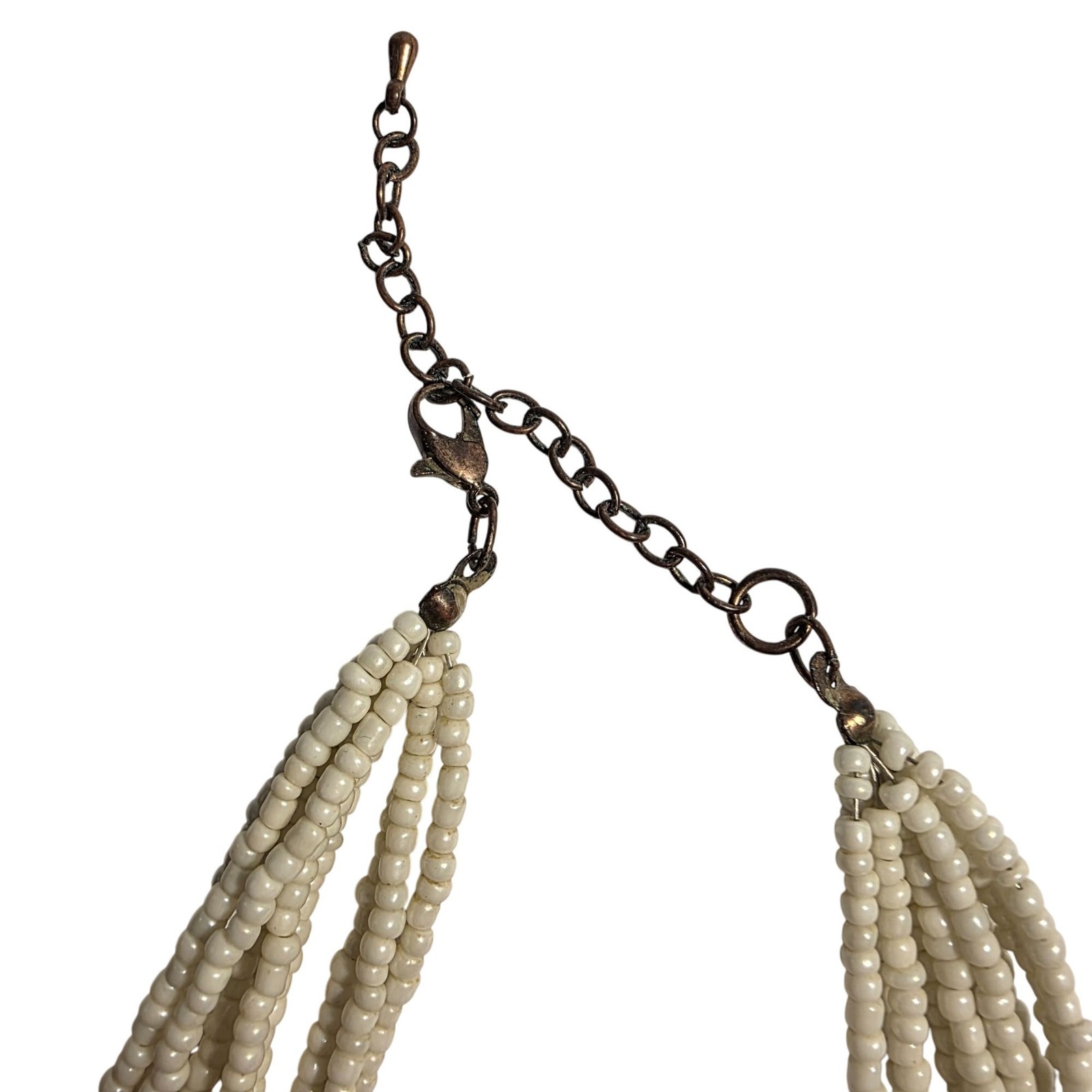 Statement Necklace beaded multistrand tribal Mult… - image 3