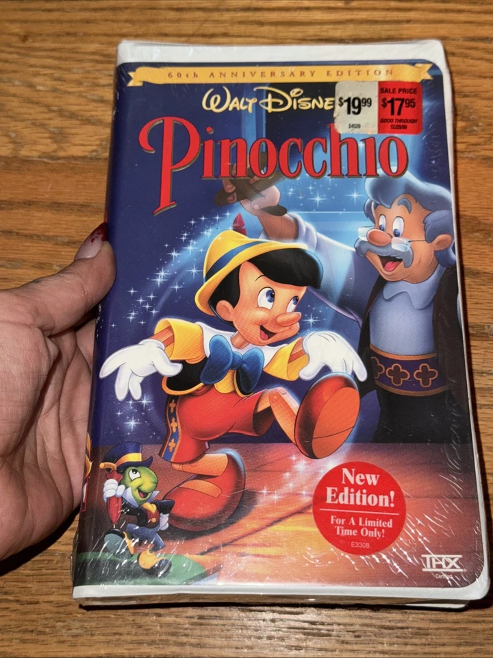 New Sealed Disney’s Pinocchio VHS 1999 60th Ann Toy Story & Emperors New Grove - Image 4 of 4