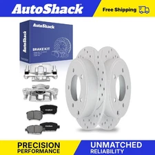 Rear Drilled Slotted Brake Rotors Premium Ceramic Pads Calipers for Jeep Patriot