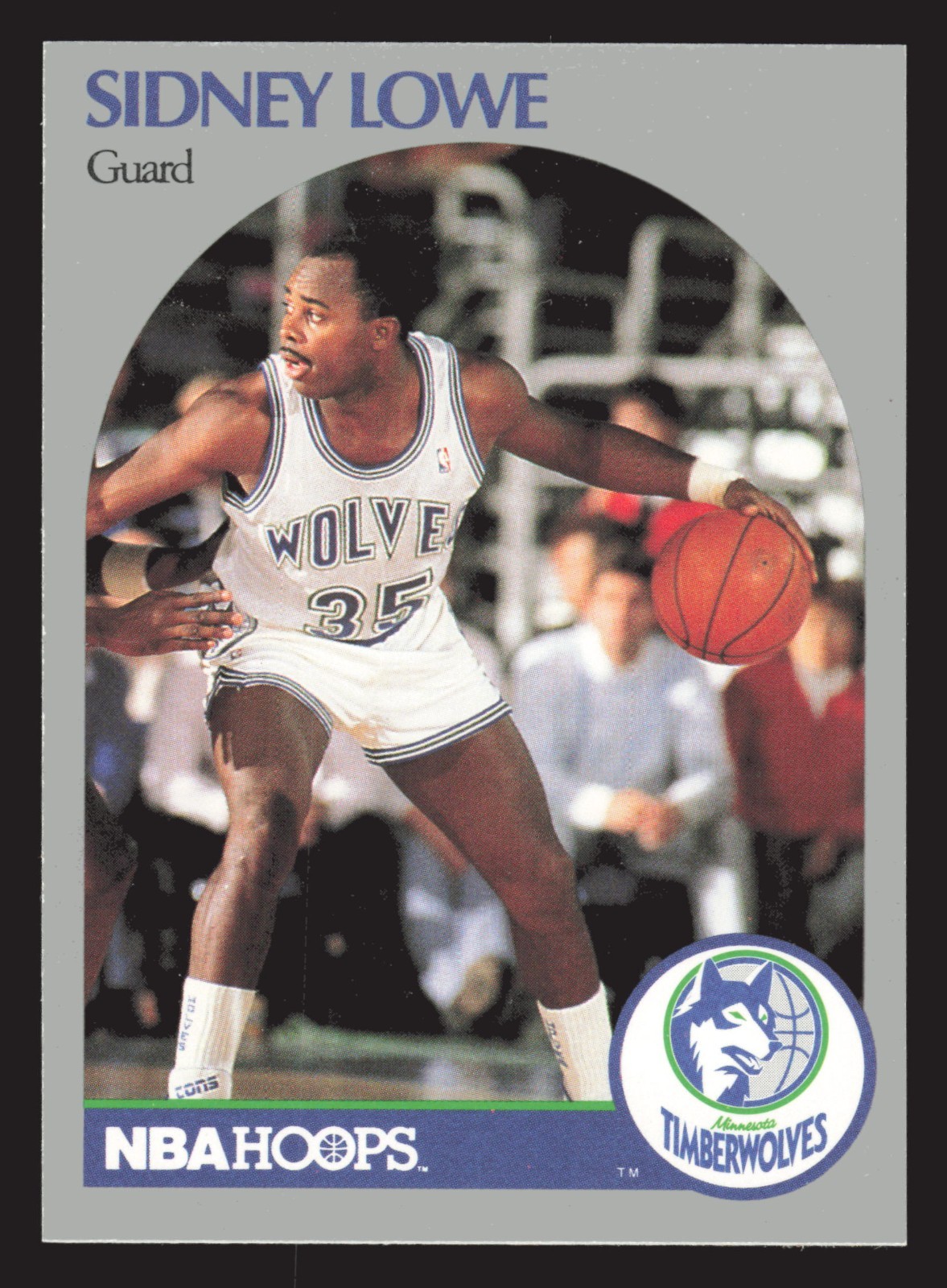 Sidney Lowe 1990-91 Hoops #187 Short Print Timberwolves NBA Basketball Card