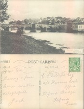 The Old Bridge Dumfries Valentine Co 1912 postmark Cities Towns Architecture