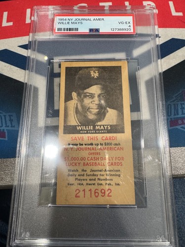 Willie Mays 1954 NY Journal American card