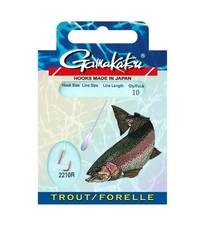 Gamakatsu Trout 2210R Taille 4 - 0,25mm - 120cm Hameçons À Truite Montés