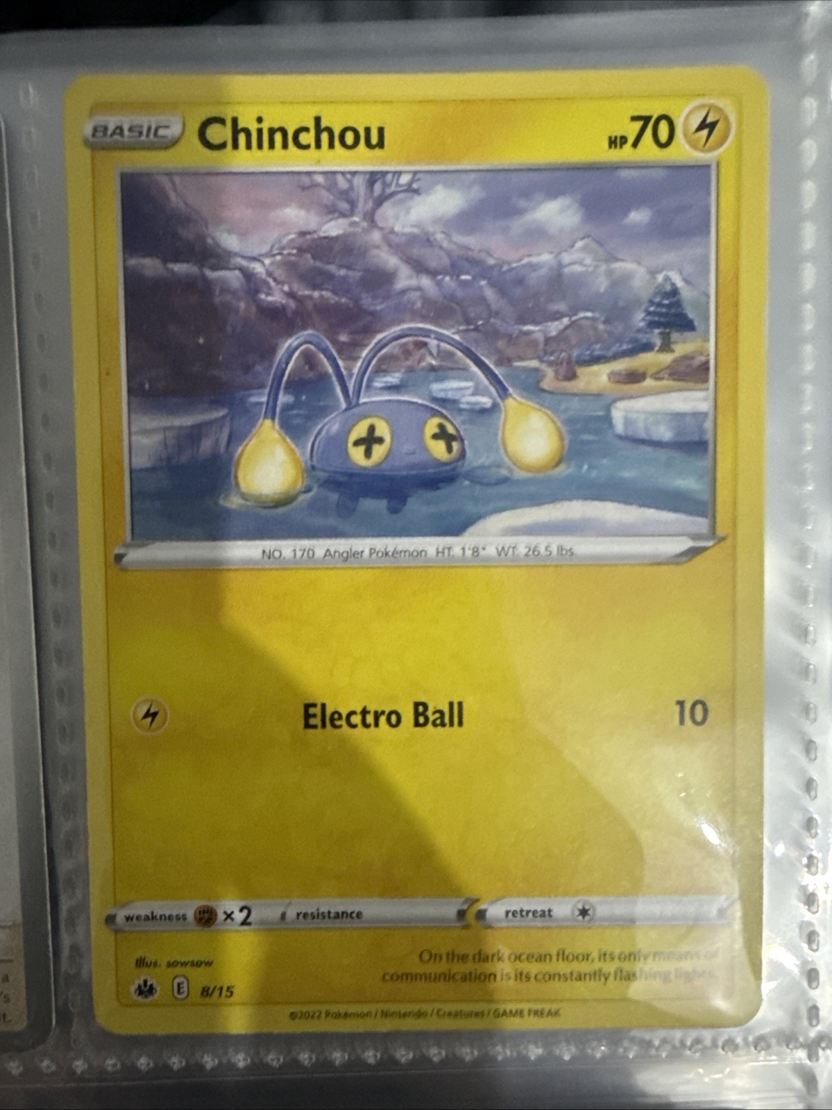 McDonald's 2022 Pokemon Card Chinchou 8/15 NM Condition