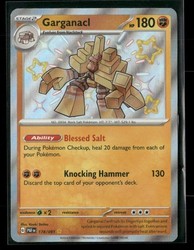 Garganacl 178/091 Paldean Fates Shiny Rare Holo