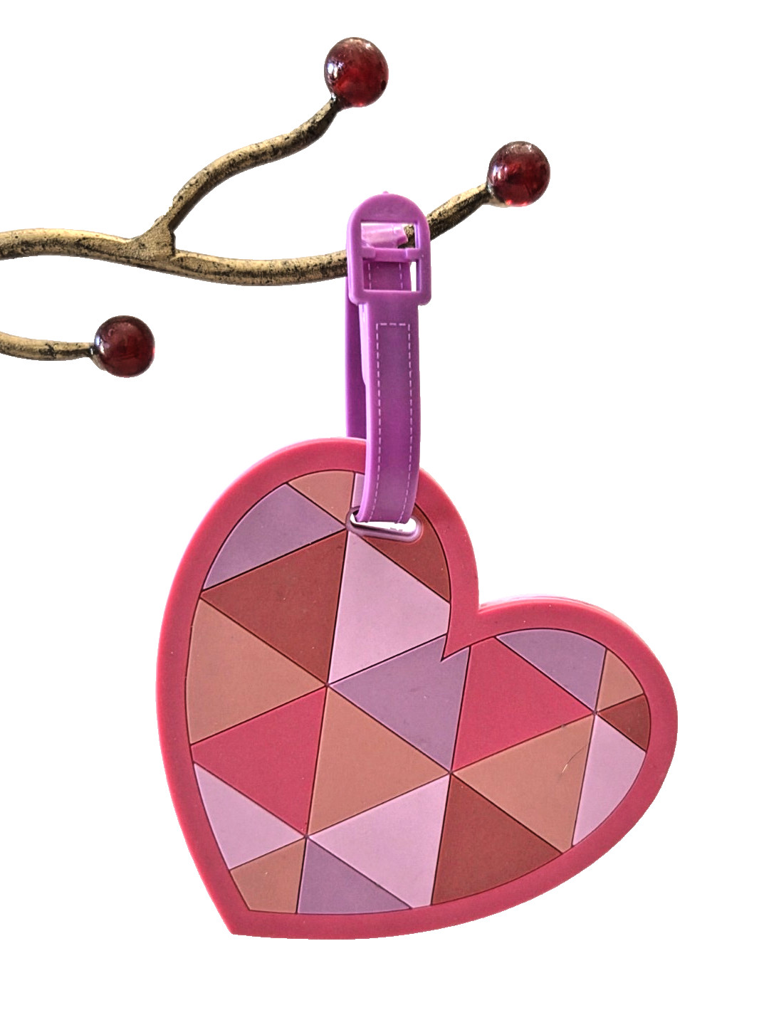 Travel Luggage/Suitcase/Bag Tag PINKS 4.5"x4.25" Heart plus 