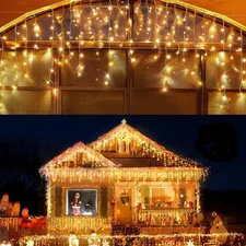 Led Christmas Lights Outdoor Christmas Decorations Hanging Light 400LED 8 Mod...