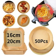 50Pcs Air Fryer Special Paper Oil-Absorbing Food Pad for Air Fryer Oil-proof Dis