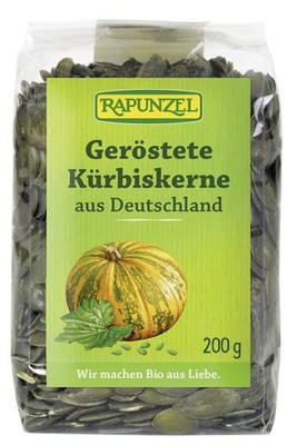 Rapunzel - Bio Kürbiskerne geröstet (2x500g) Kürbis Kerne Snack Backen Kochen