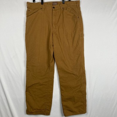 C E Schmidt Canvas Carpenter Pants Flannel Lined 38x32 Workwear 19 R063 K2