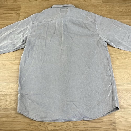 Armani Jeans Grey Striped Button-Up Shirt XL – Made in Italy – 100% Cotton - Picture 8 of 11