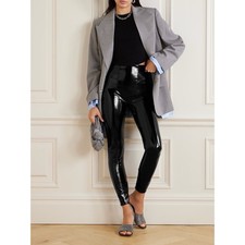 SPANX Faux Patent Leather Contemporary Leggings Black Women  s Small