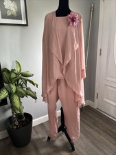 Cicinia mother of the bride US 20 Dusty rose 3-Piece Chiffon Pantsuit Set