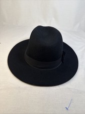 Scala Pronto Black Wool Felt Fedora Hat One Size 50s, 60s, 70s, Classic