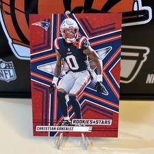 2025 Panini Rookies & Stars #33 Christian Gonzalez Red Parallel Patriots
