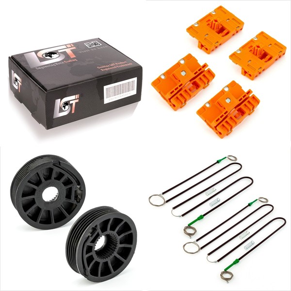 2X Fensterheber Reparatursatz Set Vorne Links + Rechts FÜR Audi A6 4F C6 *Neu*-image