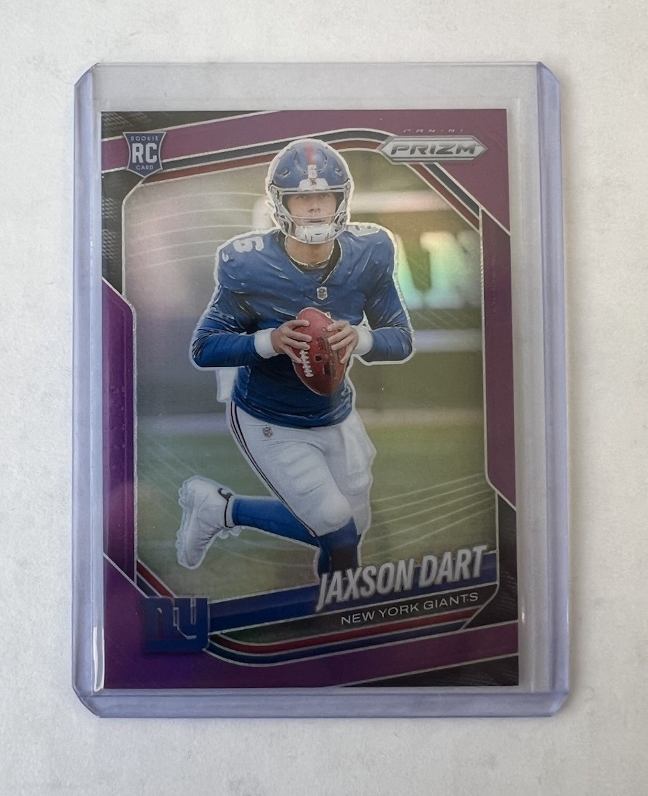 2025 Panini Prizm Jaxson Dart #332 Rookie Purple Prizm /125 - NY Giants RC MINT!