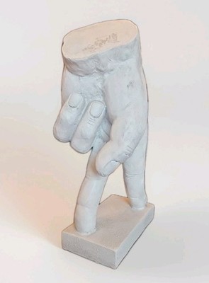Vtg Hand Fingers Walking Sculpture Bookend Library Large Resin Unique 13.5''