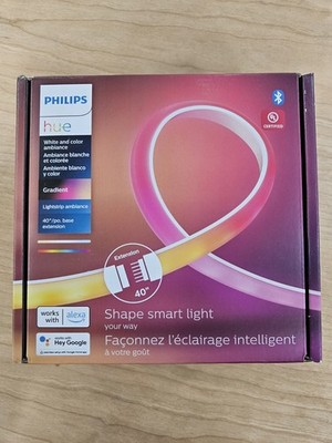 Philips Hue Gradient Lightstrip Ambiance Extension 40'' Bluetooth Alexa Google   