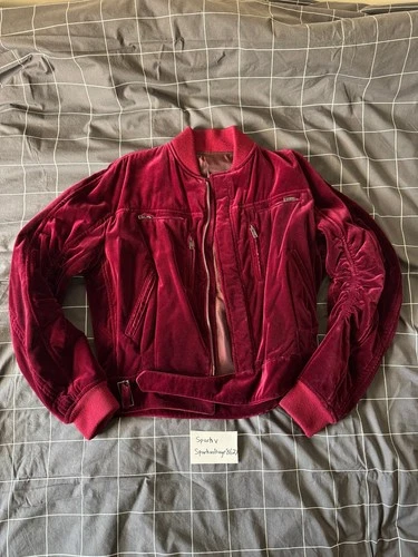 Haider Ackermann Burgundy Velvet Bomber SIZE LARGE - product listing photo