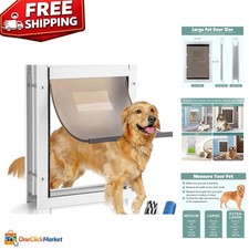 Weather-Resistant Large Dog Door - Adjustable Thickness  Energy-Saving Design