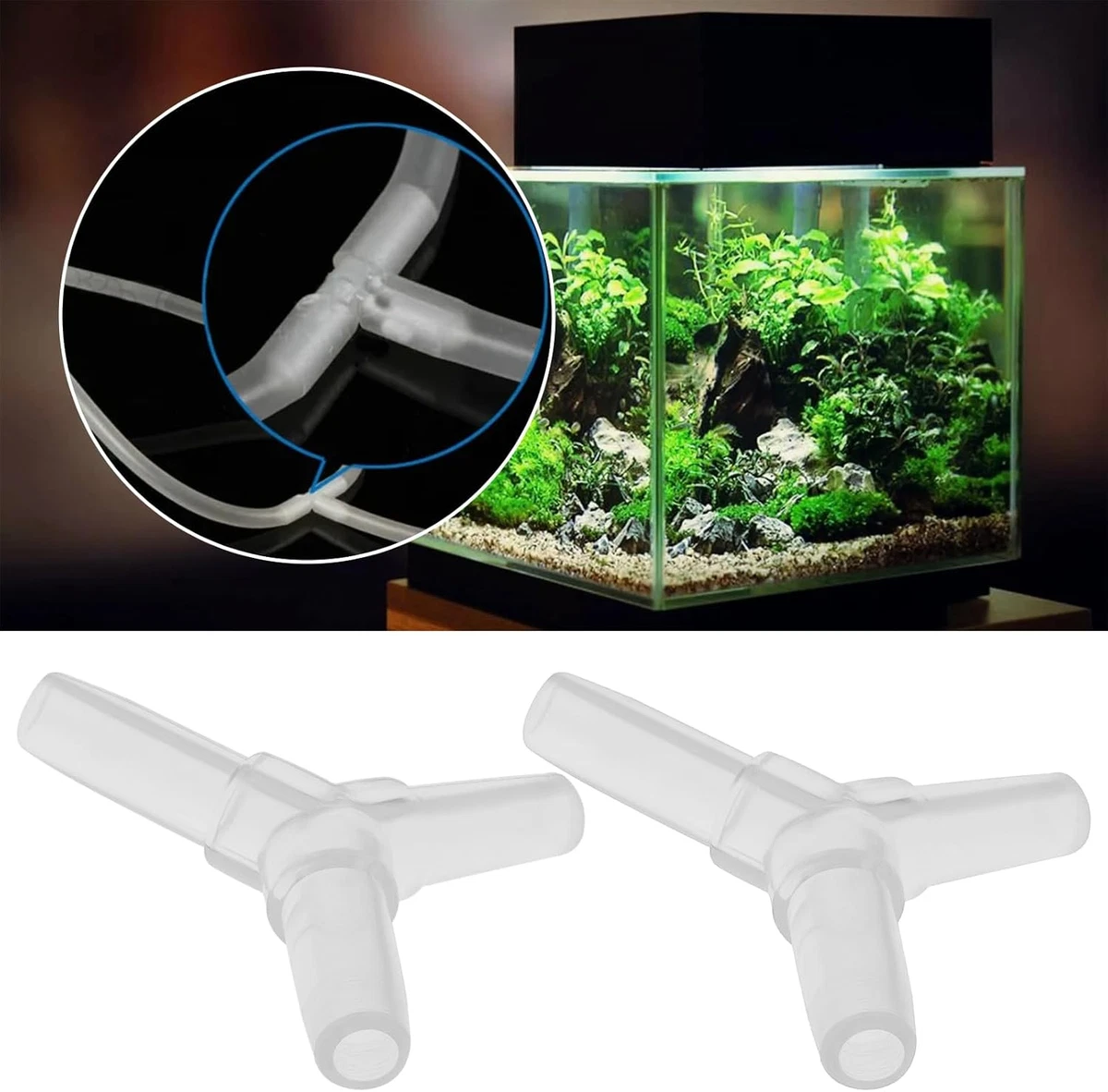 30Pcs Y-Type 4Mm Aquarium Airline Connector Plastic Tube Splitter for Fish Tank 
