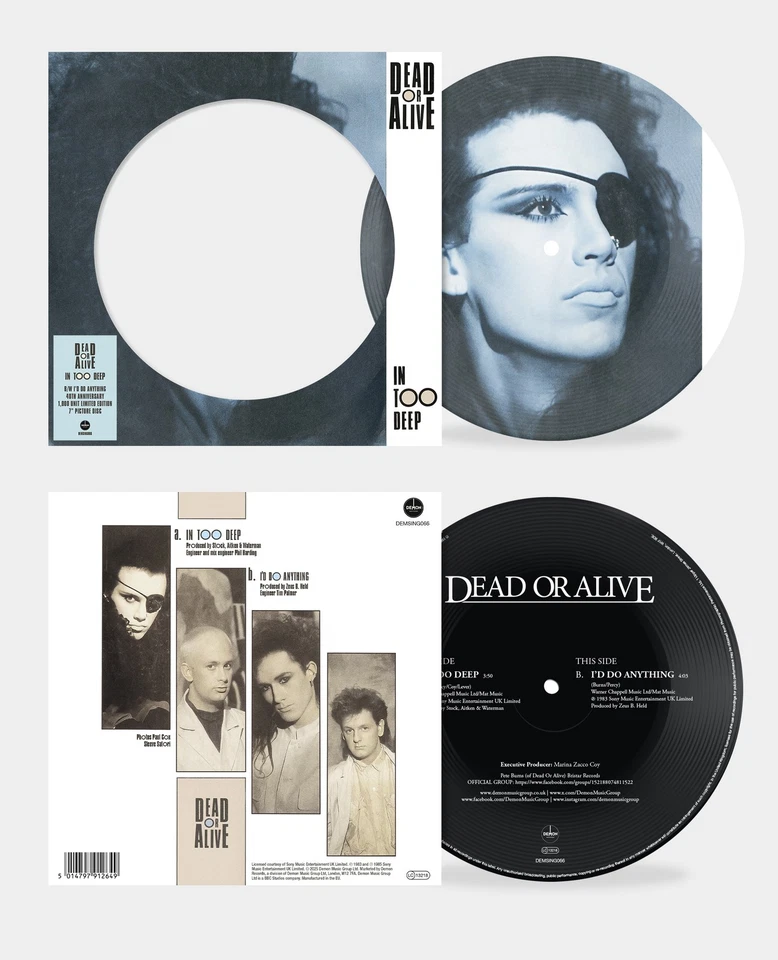 Dead Or Alive In Too Deep (Vinyl) 7" Single Picture Disc (UK IMPORT) - Image 2 of 3