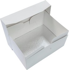 Culpitt 18" x 14" Cake Board & White Box Combo, Oblong Silver 18 x 14