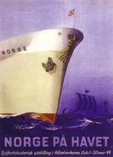 WWII Norway Norge Maritime Exhibition Propaganda War Military Poster Art Print