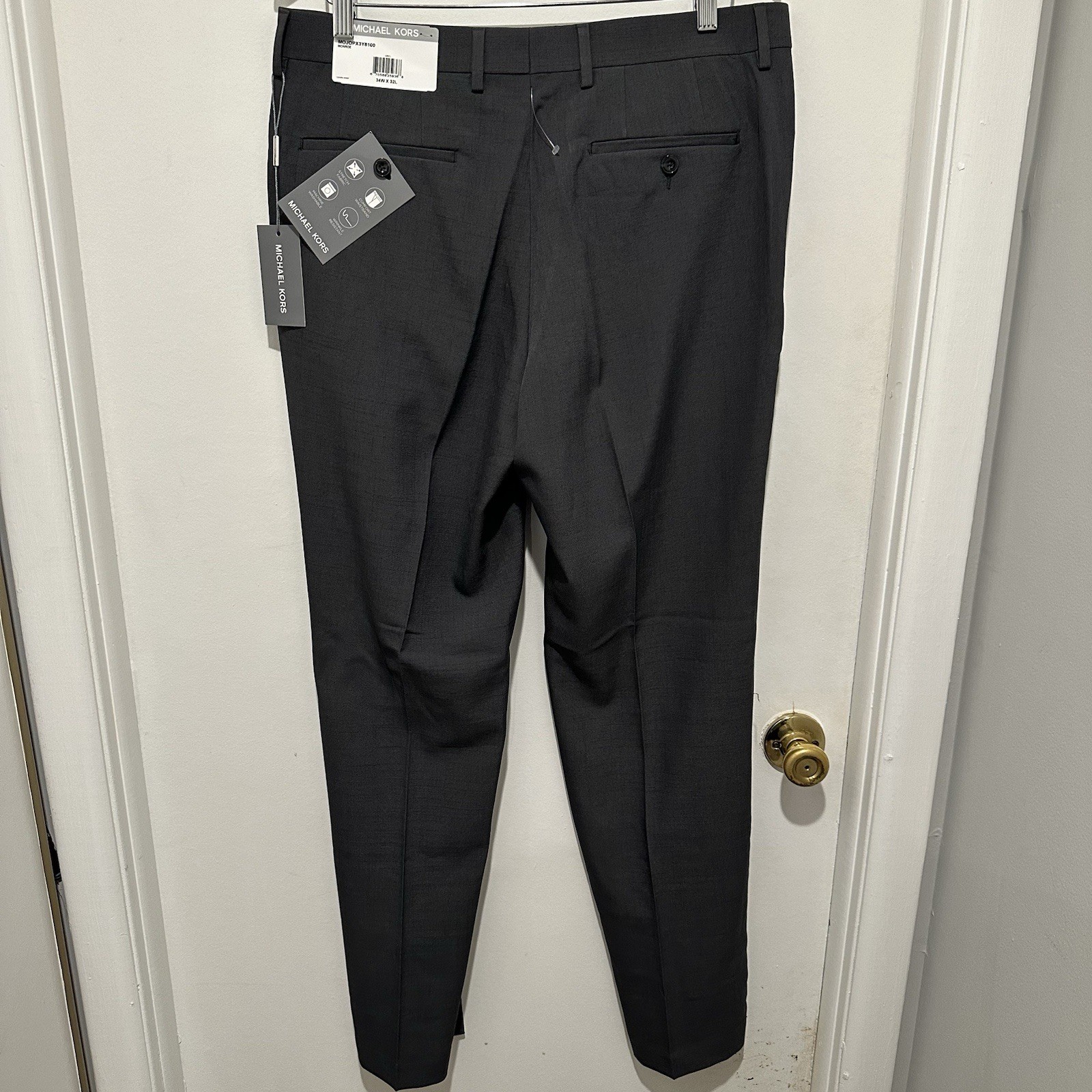 Michael Kors Men's Classic Dress Pants Monroe Grey 34W x 32L-New Tags thumbnail 7
