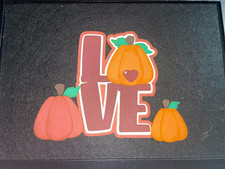 THANKSGIVING Love Pumpkins Title Fall premade paper piecing scrapbook diecut 3D