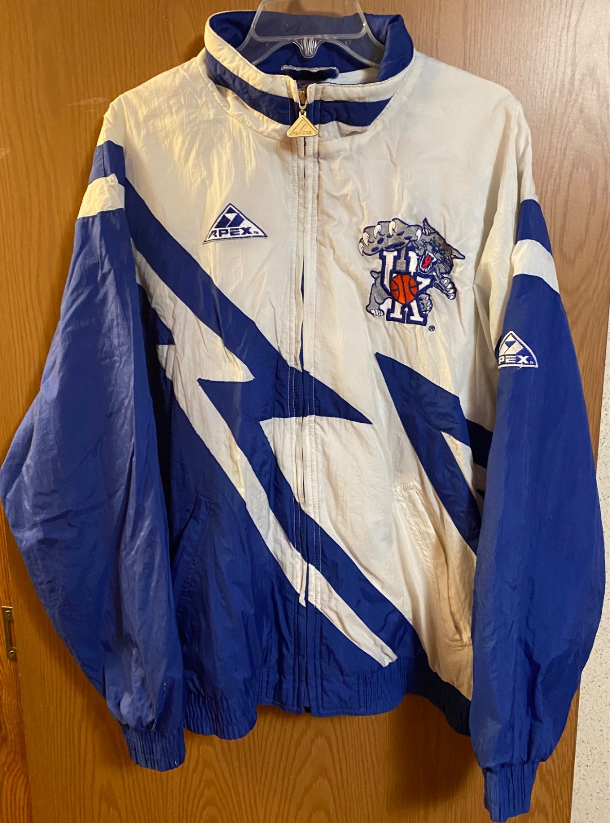VTG 90s Kentucy Wildcats Windbreaker Jacket Apex One Shark Tooth szL Retro Adult