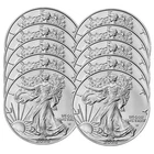 Lot of 10 - 2025 $1 American Silver Eagle 1 oz BU