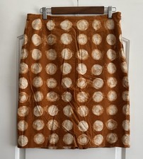 Anthropologie Maeve Rust Dot Pencil Skirt Size 8 Knee Length Lined Side Zip New