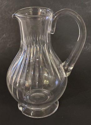 BACCARAT FRANCE MASSENA Cut Crystal Water 40oz Pitcher Carafe 9.25  Tall READ