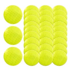 30 Pcs Safety Warning Tapes, 2" Round Reflective Stickers Side 2-Inch Dia Green