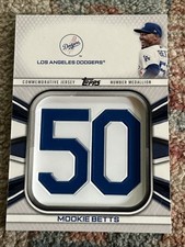 2022 ToppsSeries1 JerseyNumber Medallion Commemorative Relic Mookie Betts JNM MB