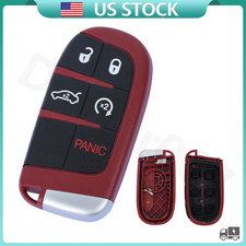 Red For Dodge Charger Challenger Jeep Chrysler Remote Key Fob Cover Shell Case