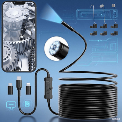  1920P Endoskop Inspektion Kamera LED Endoscope für iPhone Android,Dual lens
