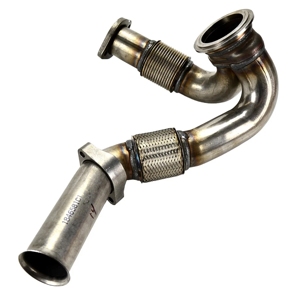 Tubo de escape de entrada izquierda turbo diésel 6,0 L Ford serie F 2005-2007 fabricante de equipos originales nuevo Foto 2 de 4