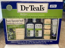 Dr Teal's Bath Gift Set New 6 Piece: Relax  Relief Bath Eucalyptus  Spearmint