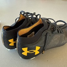 Under Armour Shadow Pro FG Black Yellow Soccer Cleats Men's Size 6 EUR 38.5