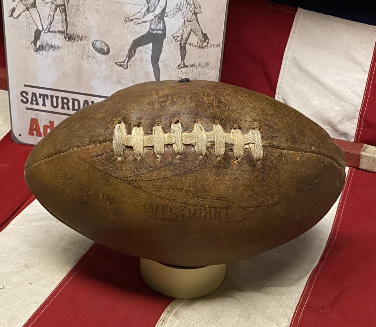 Vintage 1940s Westpoint Leather Official Football Laces 100U Model