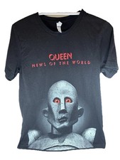Queen News of the World "Frank" T Shirt Black Medium Rock Core Band Concert T