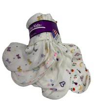 VTG Toddler Girls Bobbie Socks Printed 80  s Sz 2-3.5 USA Made Fruit Moon Bows