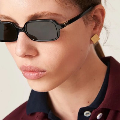 MIU MIU MU 11ZS 16K5S0 Black Grey Women's 51 mm Sunglasses