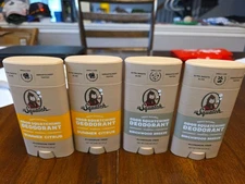 Dr. Squatch Deodorant Aluminum Free 2.65oz w/Charcoal 4 pack ALL 4 SOLD TOGETHER